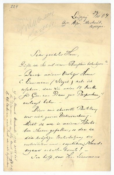 Eigenh. Brief mit U.