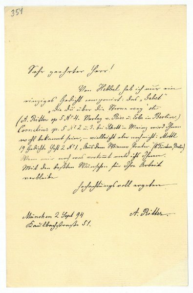 Eigenh. Brief mit U.