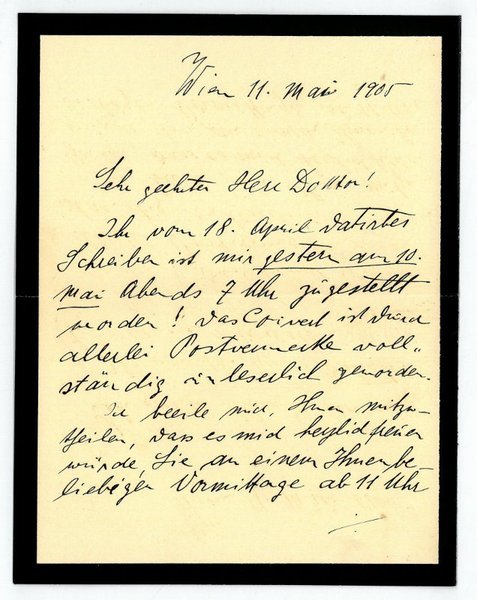 Eigenh. Brief mit U.