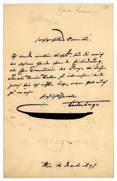 Eigenh. Brief mit U.