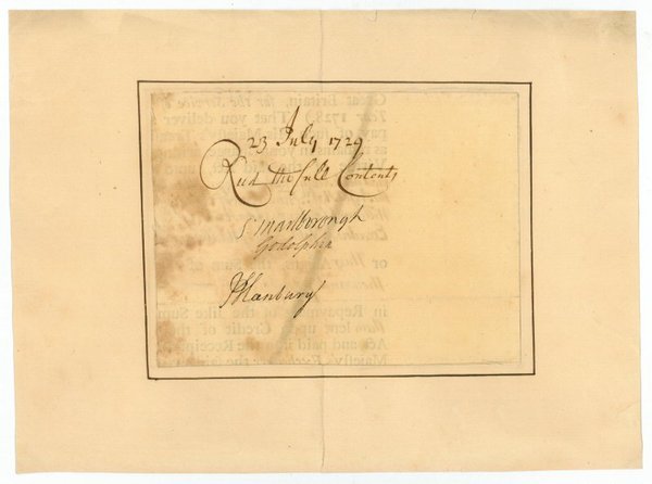 Dokument mit eigenh. U. (Fragment).