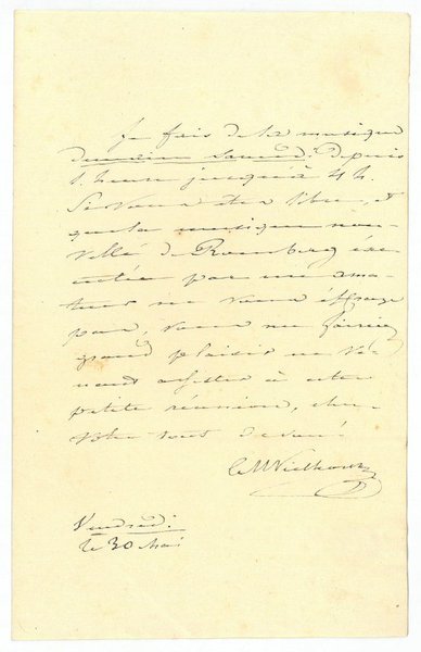 Eigenh. Brief mit U.