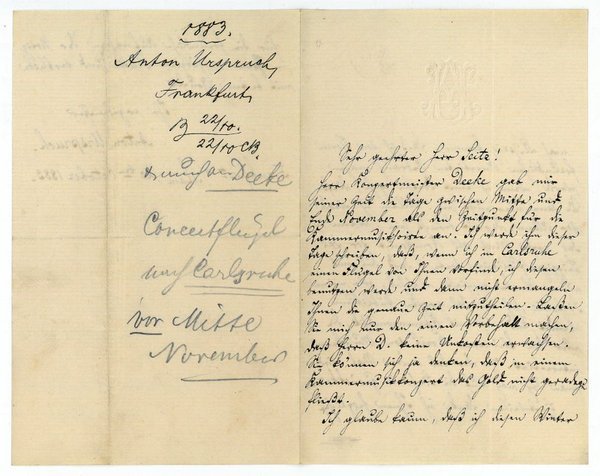 Eigenh. Brief mit U.