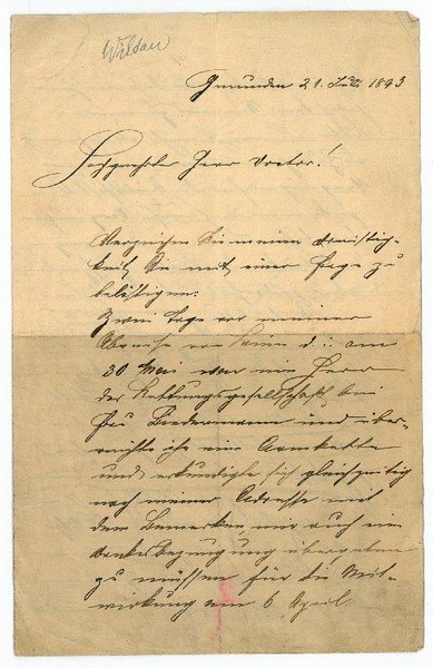 Eigenh. Brief mit U.