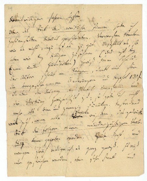 Eigenh. Brief (Fragment) mit U.