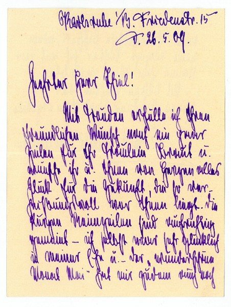 Eigenh. Brief mit U.