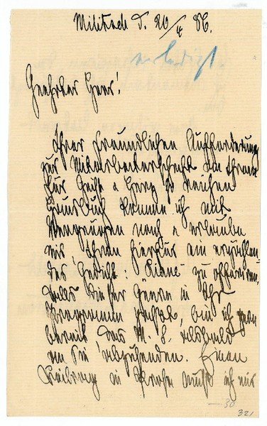 Eigenh. Brief mit U.