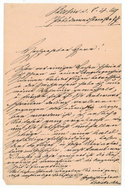 Eigenh. Brief mit U.