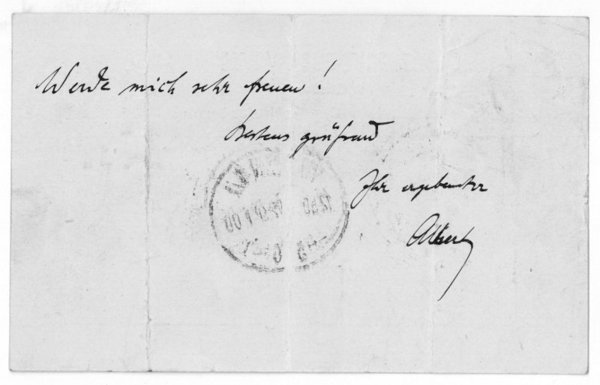 Eigenh. Postkarte mit U.