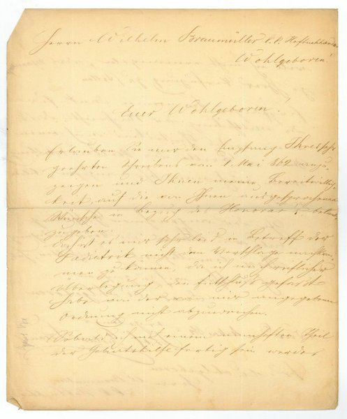 Eigenh. Brief mit U.