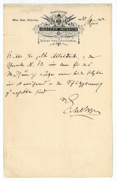 Eigenh. Brief mit U.