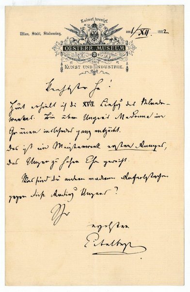 Eigenh. Brief mit U.