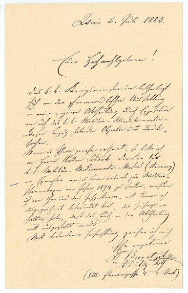 Eigenh. Brief mit U.