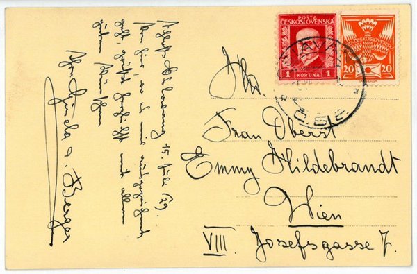 Eigenh. Bildpostkarte mit U.