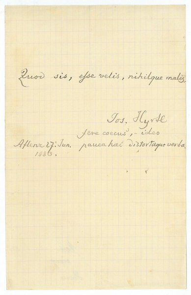 Eigenh. Albumblatt mit U.