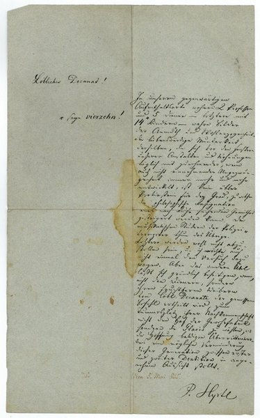 Eigenh. Brief mit U.