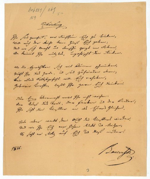 Eigenh. Albumblatt mit U.