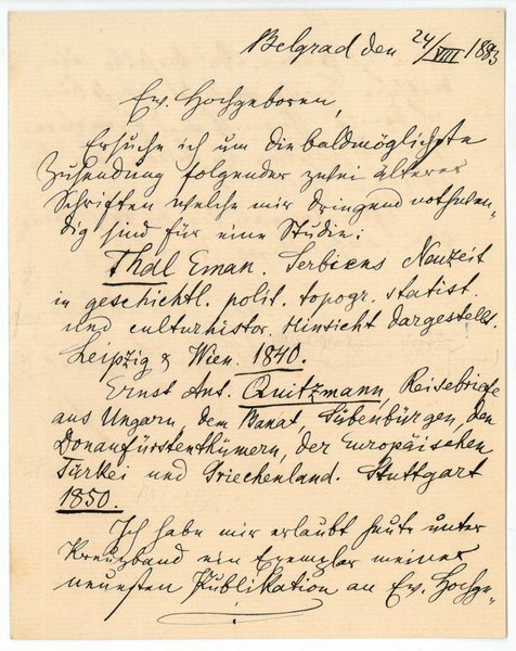 Eigenh. Brief mit U.