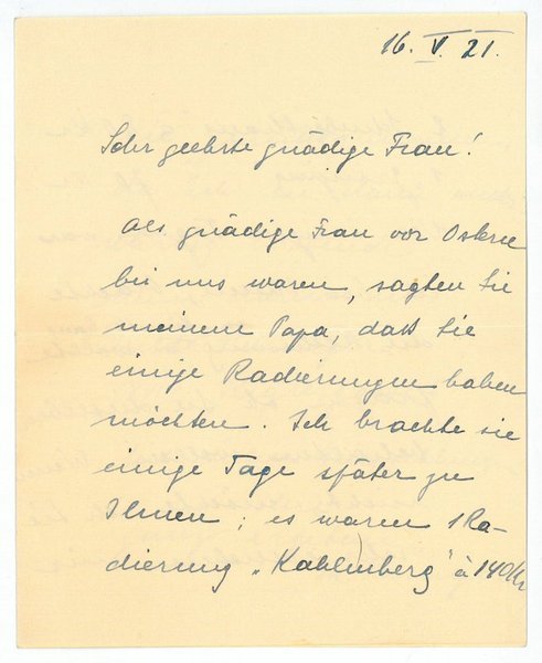 Eigenh. Brief mit U.