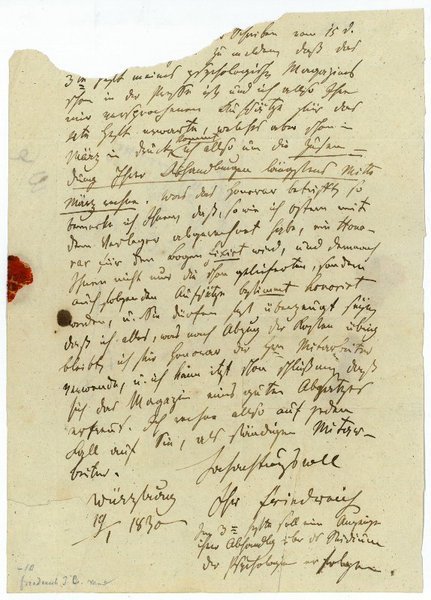 Eigenh. Brief mit U.