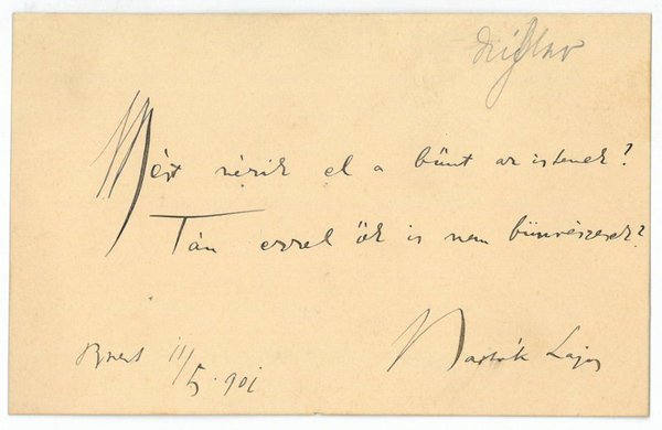 Eigenh. Postkarte mit U.