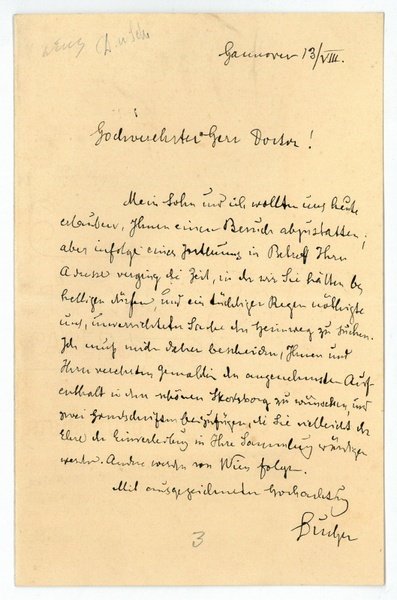 Eigenh. Brief mit U.