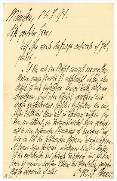 Eigenh. Brief mit U.