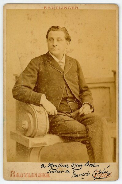 Kabinettphotographie mit eigenh. Widmung und U.