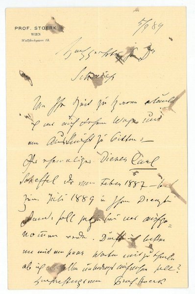 Eigenh. Brief mit U.