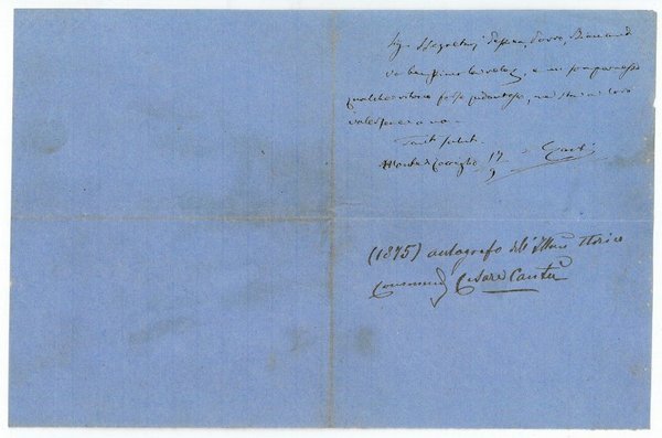 Eigenh. Brief mit U.