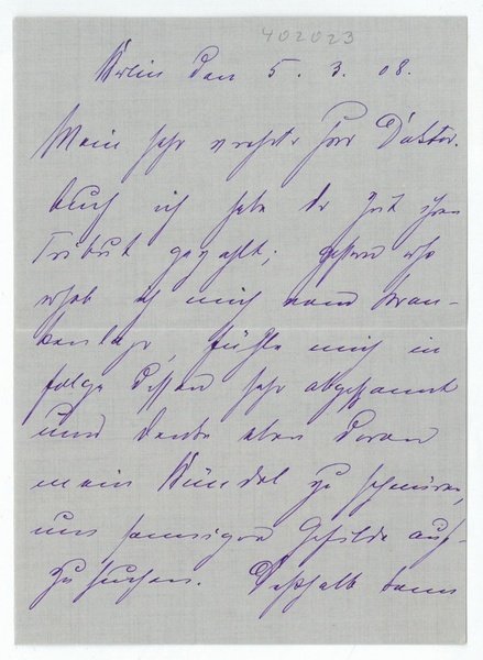 Eigenh. Brief mit U.