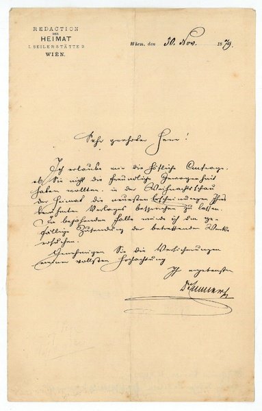 Eigenh. Brief mit U.