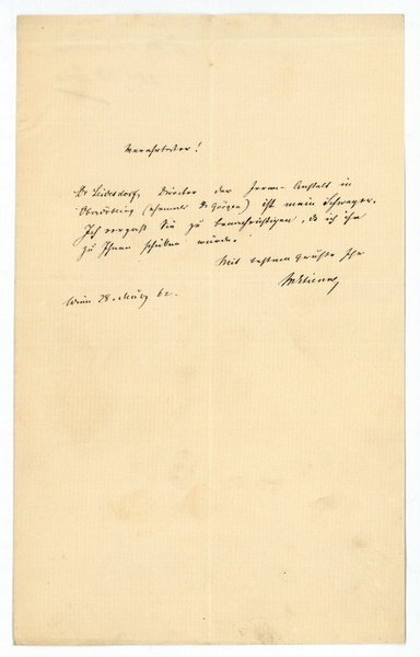 Eigenh. Brief mit U.