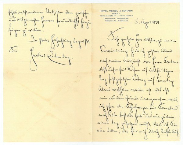 Eigenh. Brief mit U.