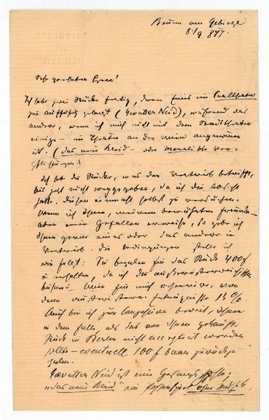 Eigenh. Brief mit U.