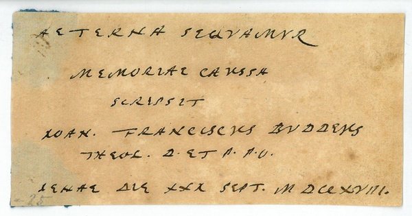 Eigenh. Blatt mit Namenszug.