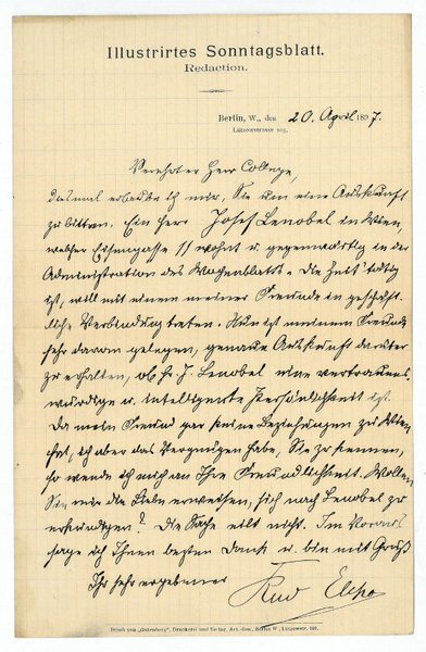 Eigenh. Brief mit U.