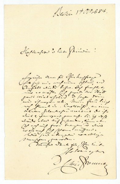 Eigenh. Brief mit U.