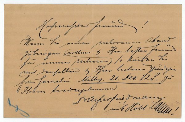 Eigenh. Brief mit U.