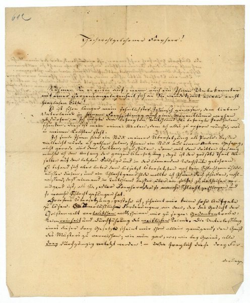 Eigenh. Brief mit U.