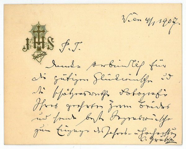 Eigenh. Brief mit U.