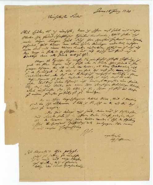 Eigenh. Brief mit U.