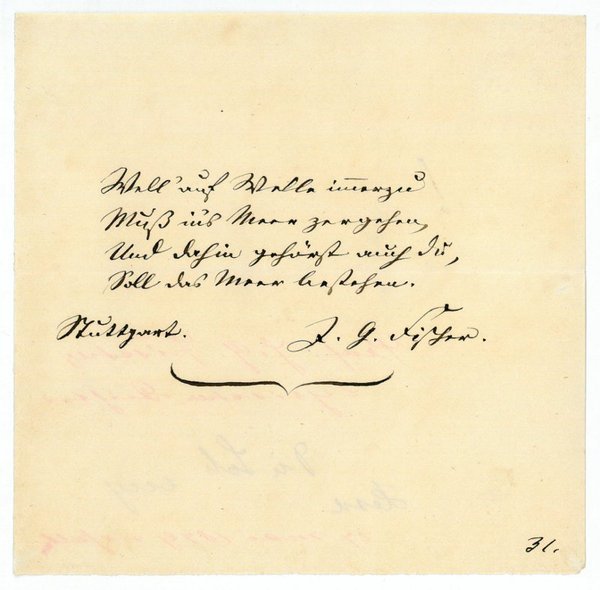 Eigenh. Albumblatt mit U.