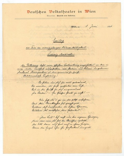 Eigenh. Manuskript mit U.