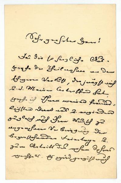 Eigenh. Brief mit U.