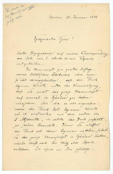 Eigenh. Brief mit U.