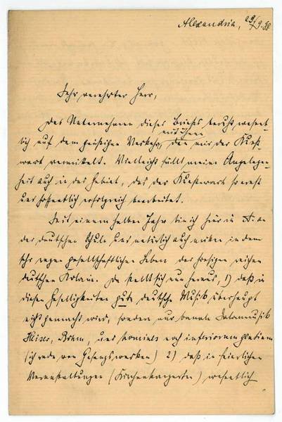 Eigenh. Brief mit U.