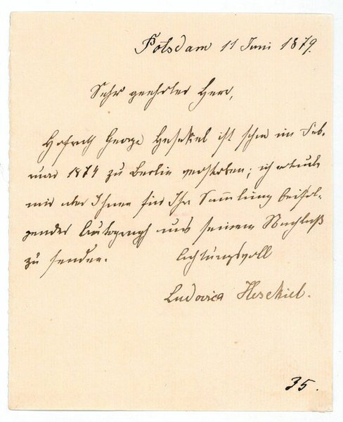 Eigenh. Brief mit U.