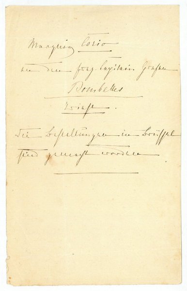 Eigenh. Schriftstück.