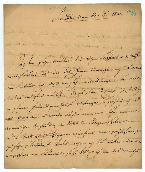 Eigenh. Brief mit U.